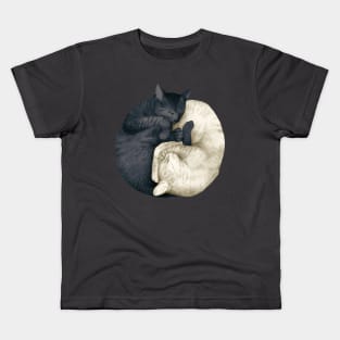 yin yang cats Kids T-Shirt